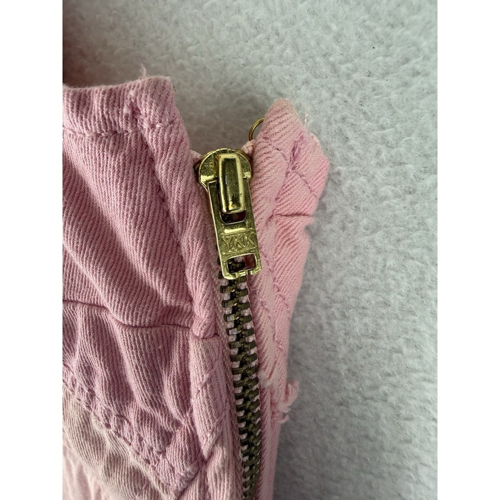 LoveShackFancy Pera Pink MIni Dress Women's Size 0 Colorblock Patchwork *READ* - Picture 7 of 10
